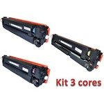 Kit 3 Toner Coloridos Similares HP CF411X CF412X CF413X Compativel HP Color Laserjet Pro M452DN M452DW M452NW M477FDN M477FDW M477FNW