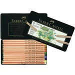 Lápis Faber-Castell Mina Pastel Seco Pitt - Estojo Metálico com 24 Cores - Ref 112124