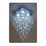 Lustre Plafon de Cristal Legítimo - Base 30x30x60 - Debby Artes