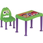 Mesa com Cadeira Monster Verde e Lilás Tramontina