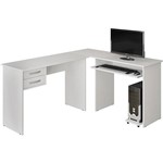Mesa para Computador Triunfo com 2 Gavetas Branco - Benetil Móveis