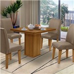 Mesa para Sala de Jantar com 4 Cadeiras Saint Thomas – Dobuê Movelaria - Mell / Mascavo