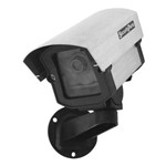 Micro Câmera Falsa com Led para Segurança Residencial + Placa Sorria