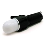 Mini Lanterna e Abajur C/ Zoom Portátil de Led Preto