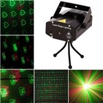 Mini Laser Projetor Strobo Canhão de Luz Holográfico Dj Balada Festa Iluminação