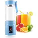 Mini Liquidificador Portátil Shake Juice Cup + Cabo USB - Azul