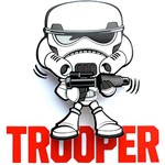 Mini Luminária de Parede Storm Trooper Branca - 3D LIGHTt FX