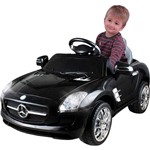 Carro Elétrico Infantil Mercedes Benz Preto com Controle Remoto - 6v - Xalingo