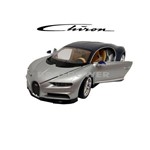 Miniatura Bugatti Chiron Prata - Nexmodels Escala 1:24