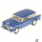 Miniatura Carro de Coleção Chevrolet Chevy Nomad Ano 1955 Vintage Cor Azul