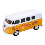Miniatura Carro de Coleção Volkswagen T1 Bus / Kombi Ano 1963 Cor Amarelo