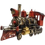 Minitura Trem de Metal Retrô Locomotiva Rústica Antigo Vintage 1204A-4947