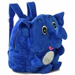 Mochila Infantil Pelucia 3D Elefante Fofo Azul CBRN07578