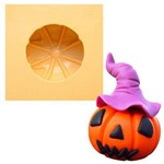 Molde de Silicone para Biscuit Casa da Arte - Modelo: Abóbora Halloween 1242