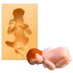 Molde de Silicone para Biscuit Casa da Arte - Modelo: Bebê Fofinho 1125