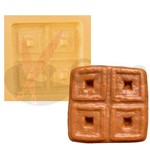 Molde de Silicone para Biscuit Casa da Arte - Modelo: Bolacha Quadrada 264