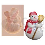 Molde de Silicone para Biscuit Casa da Arte - Modelo: Boneco de Neve Pequeno N004