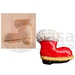 Molde de Silicone para Biscuit Casa da Arte - Modelo: Bota do Papai Noel Grande N005