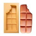 Molde de Silicone para Biscuit Casa da Arte - Modelo: Chocolate em Barra Mordida 1192