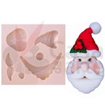 Molde de Silicone para Biscuit Casa da Arte - Modelo: Kit de Rostos de Papai Noel N050