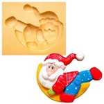 Molde de Silicone para Biscuit Casa da Arte - Modelo: Papai Noel na Lua 52