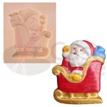 Molde de Silicone para Biscuit Casa da Arte - Modelo: Papai Noel no Trenó N013