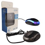 Mini Mouse Usb 1000dpi Óptico Led Azul com Scroll Exbom Ms-10 Preto