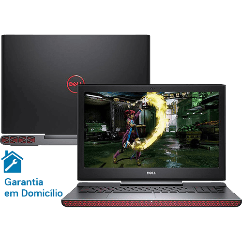 Notebook Dell Gaming G7 7588-A40P Intel Core 8º I7 16GB (GeForce GTX 1060 6GB) 1TB 256GB SSD Tela Full HD 15,6" Windows 10 - Preto