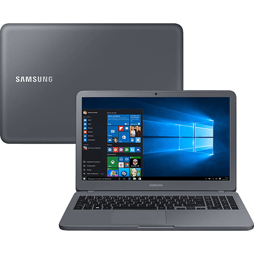 Notebook Samsung Essentials E20, Celeron, 15.6", 4GB, 500GB, Windows 10 - Cinza
