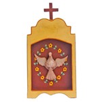 Oratório Artesanal em Madeira Divino Espírito Santo