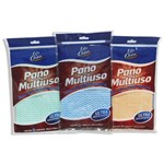 3 Pacotes C/ 5 Panos Multiuso para Limpeza Colorido 30x50cm Life Clean Carmex