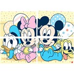 Painel Baby Mickey e Amigos Regina Festas com 1 Unidade 126x88cm