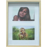 Painel de Fotos Color Wood 20x30cm Branco para 2 Fotos 10x15cm - Kapos