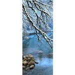 Painel Fotográfico Autocolante para Porta com Laminação - Inverno - 0,92m X 2,15m