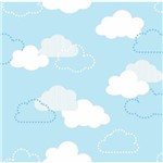 Papel de Parede Adesivo Infantil Nuvens Azul