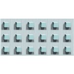 Papel de Parede Importado Coleção Fantasy 3d Geométrico Tons de Azul Claro