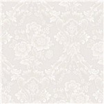 Papel de Parede Jade Texturizado Branco Bege Floral Kantai