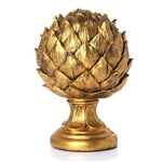 Pinha Decorativa Bola M Ouro Velho em Resina - Arte Retrô 29x20