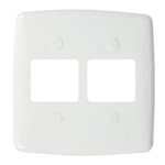 Placa 4x4 P/ 2 Interruptores - Mônaco Branco Dicompel