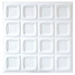 Placa de PVC 3D 50cm X 50cm Alto Relevo Kit com 4 Revestimento Luxo VARESE