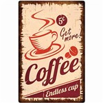 Placa Decorativa Mod. 50 - Coffe Retro Ferrugem