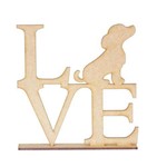 Placa Decorativa Love Cachorro Clb – H012