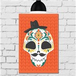 Placa Decorativa MDF Caveira Mexicana com Chapéu