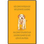 Placa Decorativa Mod. 70 Cachorro Amarelo 29x19cm - At.home