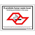 Vinil Adesivo Proibido Fumar Lei Estadua - 480SP - SINALIZE