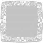 Plafon Mosaico Quadrado Pequeno 21x21cm Metal/Vidro Branco - Attena