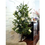 Planta Artificial Roseira Chilena Branca 1,30mt Altura