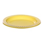 Prato de Plástico Descartável Amarelo Ø 15cm Raso com 10 Unidades Copobras