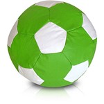 Puff Infantil Bola de Futebol em Courino - Verde e Branco - Stay Puff