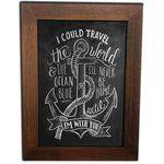 Quadro Chalkboard - I Could Travel The World